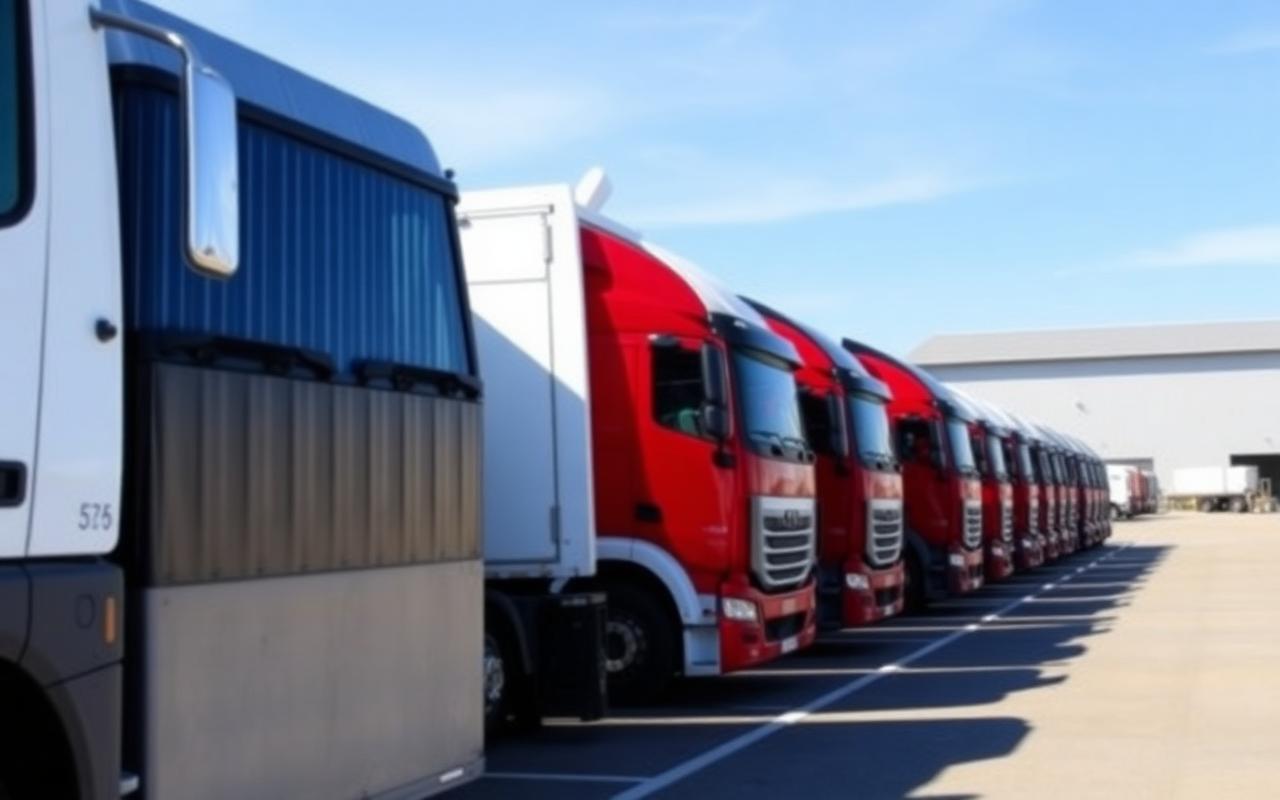 Frota de caminhões da CÚBICO LOG